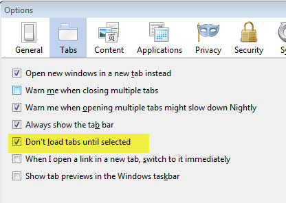 dont load tabs until selected