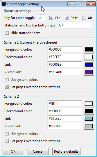 color toggle firefox