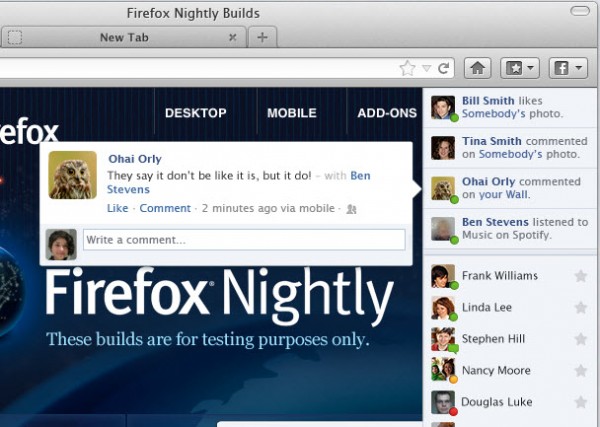 firefox social integration