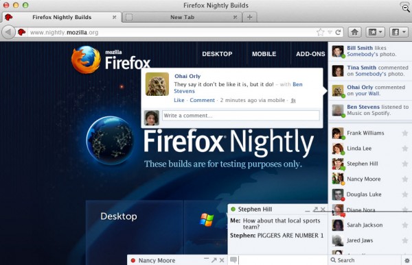 firefox social integration