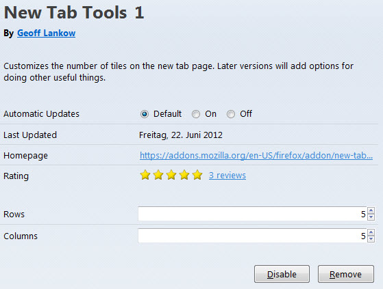 new tab tools