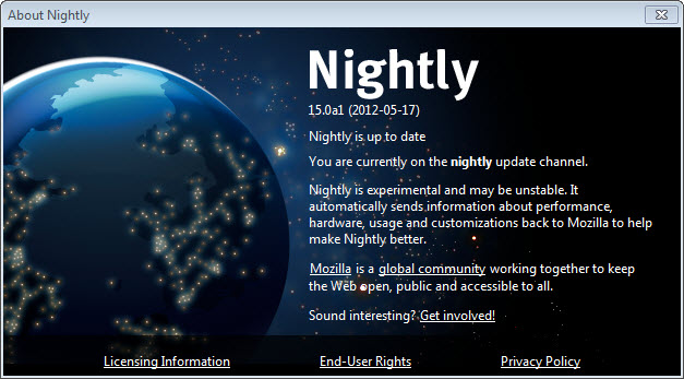 firefox nightly up to date