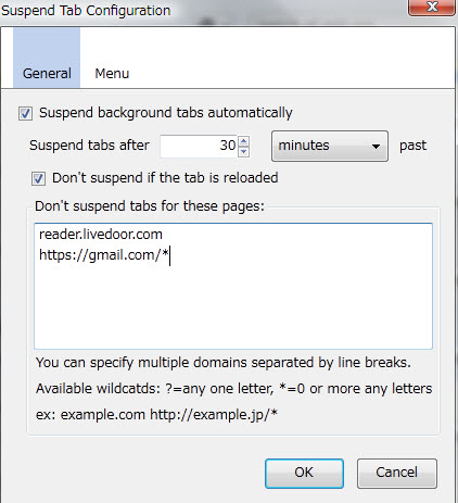 suspend tab