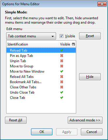 firefox menu editor