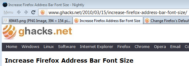 firefox large font url-bar