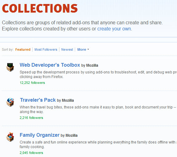 firefox collections