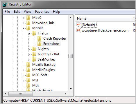 registry extensions