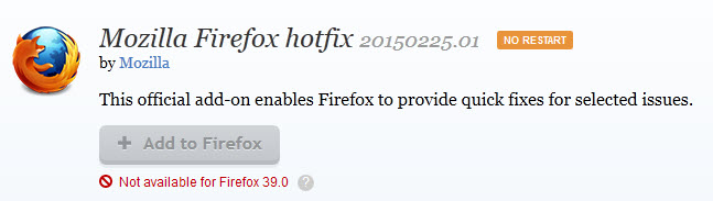 firefox hotfix addon