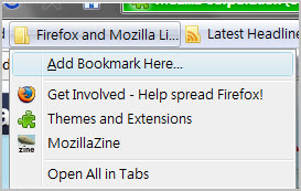 firefox bookmark here