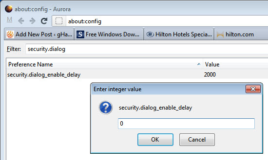 firefox security dialog enable delay