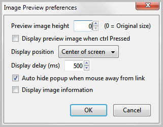 image preview preferences