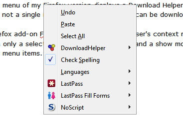 firefox standard context menu