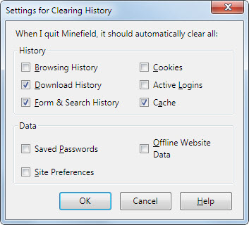 clearing history firefox