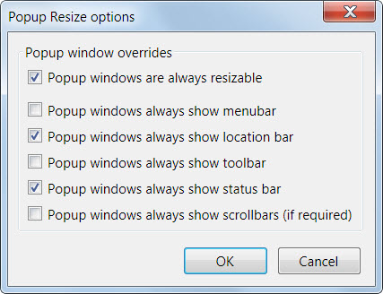 popup resize