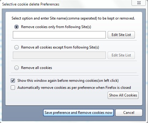 whitelist cookies