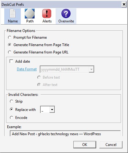 website desktop shortcuts