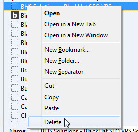 delete bookmarks