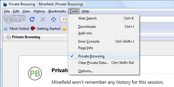 firefox private browsing