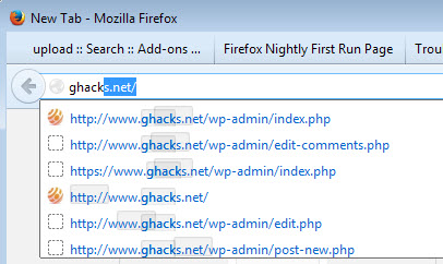 firefox one row suggestions