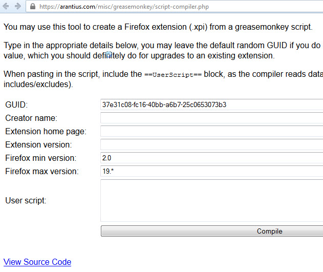 greasemonkey firefox extensions screenshot