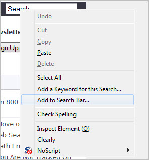 add to search bar