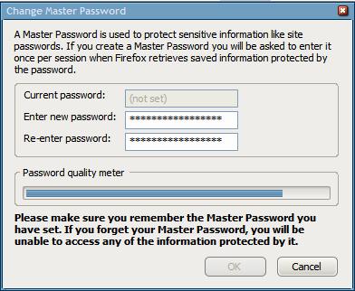 firefox master password