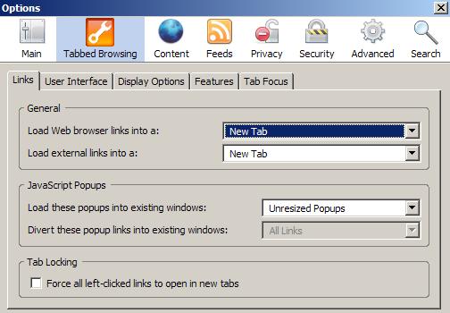 tabbed browsing firefox