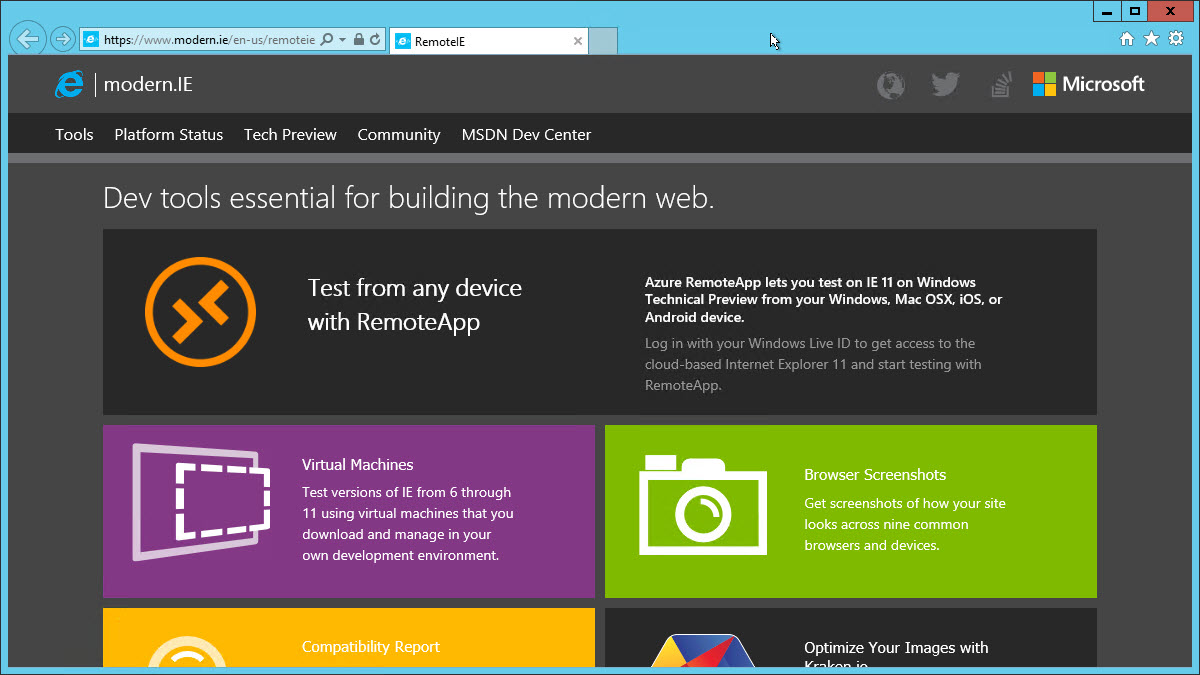 internet explorer preview