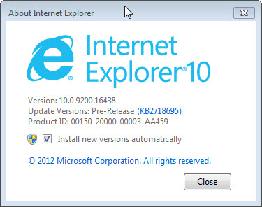 internet explorer 10