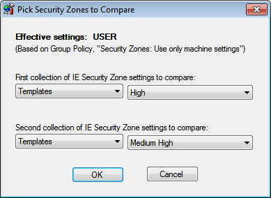 compare security zones