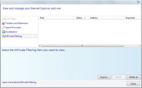 internet explorer 8 ad blocking