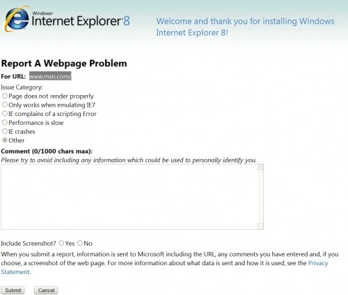 internet explorer 8 compatibility