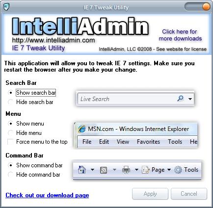 ie7 tweak utility