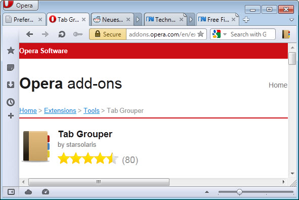 tab grouper opera