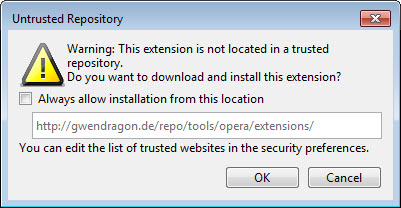 untrusted repository