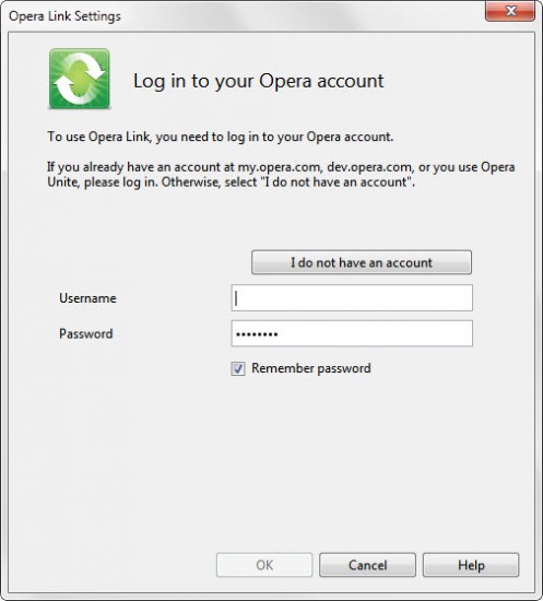 opera account