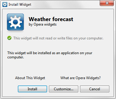 install widget