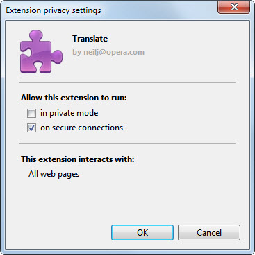 opera extensions