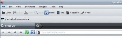 opera toolbars