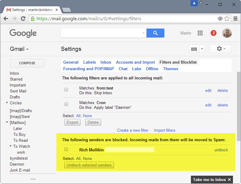 gmail blocked senders