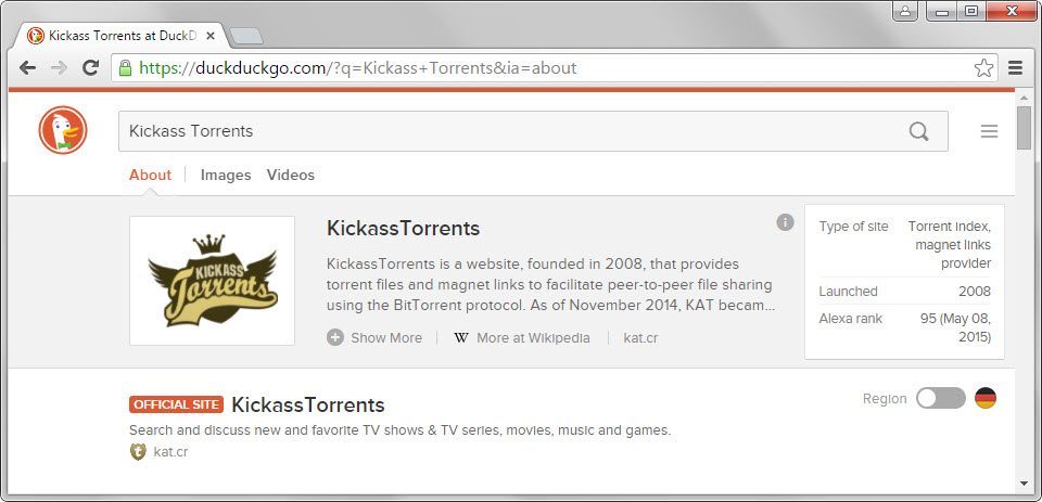 kickass duckduckgo