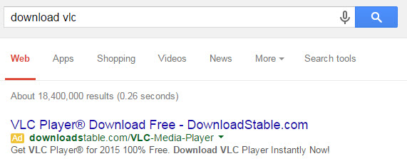 download search result