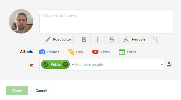 google+ format text