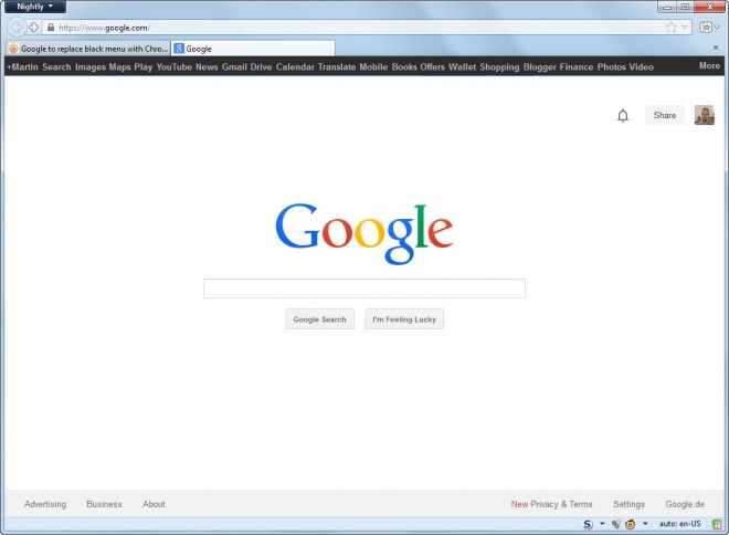 google black bar