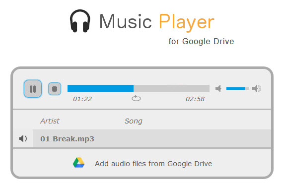 google drive music player