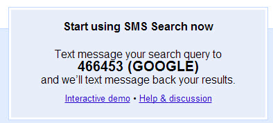 google sms search