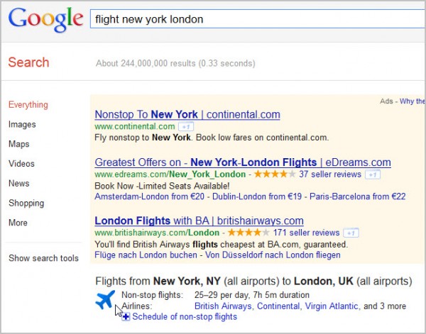 google flights