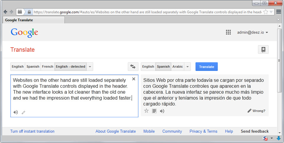 google translate