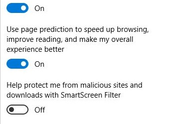 smartscreen in edge