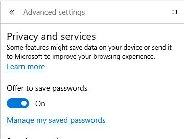 saved passwords edge